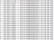 Sample output of echo server